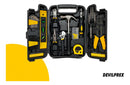 Kit Ferramentas 169 Peças com Parafusadeira Furadeira a Bateria 12V Sem Fio - Devilprex