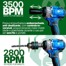 Parafusadeira e Chave de Impacto a Bateria 48V Recarregável Brushless com Maleta