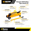 Macaco Hidráulico Jacaré 2 Toneladas com Maleta Portátil -(Ideal para Carros Leves)